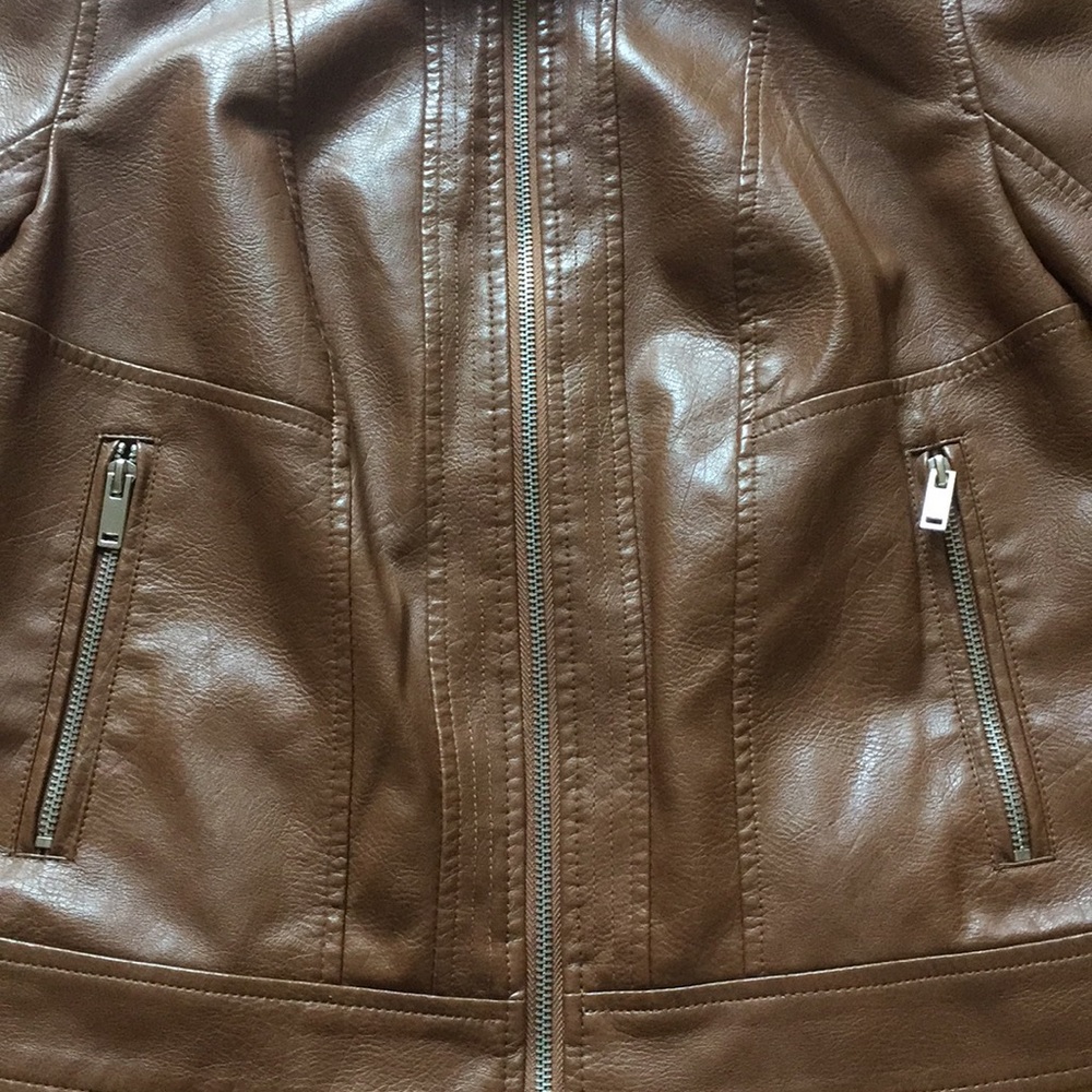 Bernardo Light Brown Leather Jacket - image 5